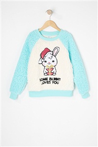 女童羊羔绒居家长袖